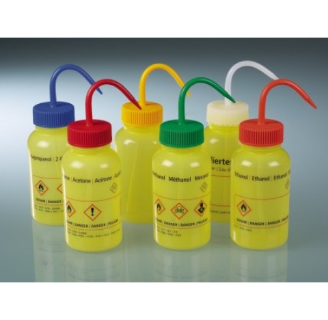 Pissette LDPE jaune 500 ml diametre interne du col 39 mm