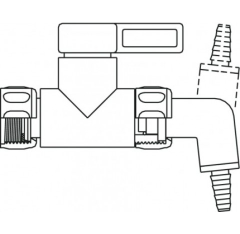 Bec filetage R 3/4 femelle diametre 6-8mm