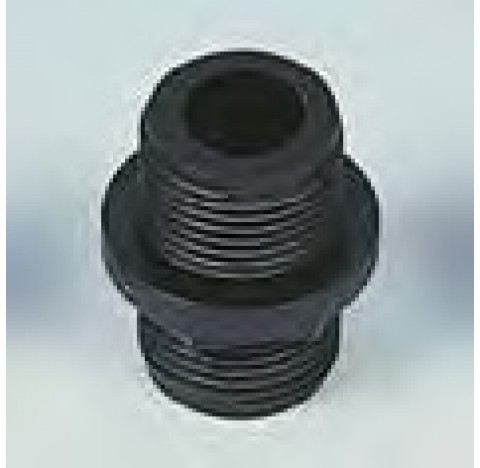 Adaptateur filete Laboplast filetages male 3/4 filetage de fut cylindrique R3/4 couleur noir en poly