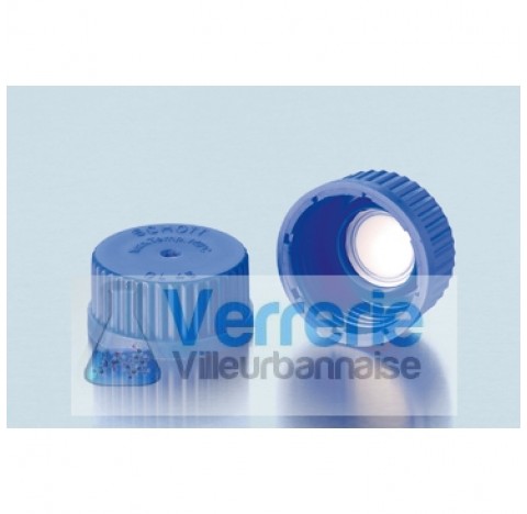 Capuchon a membrane en PP, bleu, GL 45 Vendu par 5 . Duran Schott