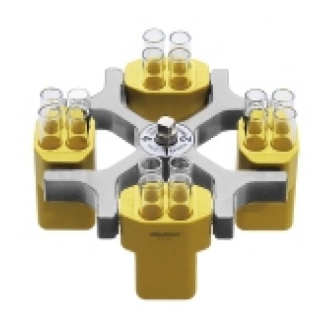 Nacelle pour 4 x 15 ml diametre orifice : 17,6 mm , longueur 74 mm , 16 tubes par rotor Hettich