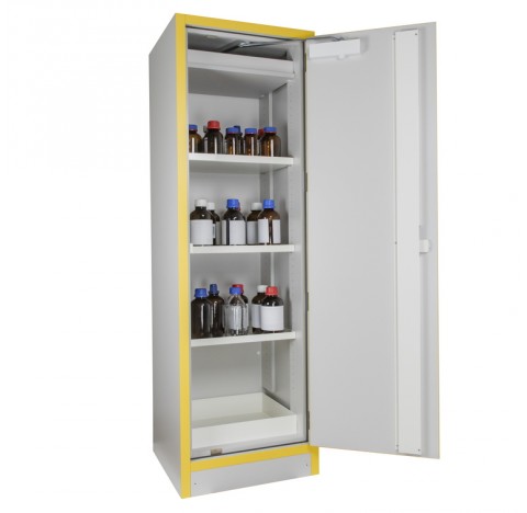 Armoire 130 litres equipee a 2 portes ,3 Etageres et un bac de retention en acier, armoire de securi