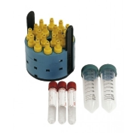 Portoir pour 19 x 4 - 15 ml diametre orifices 17,5 mm longueur 84 mm Hettich