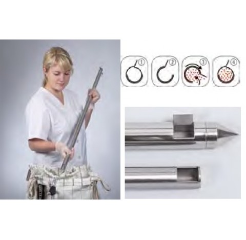 Scratcher , echantillonneur une ouverture 10 ml , longueur rainure 45 mm diametre exterieur 25 mm en