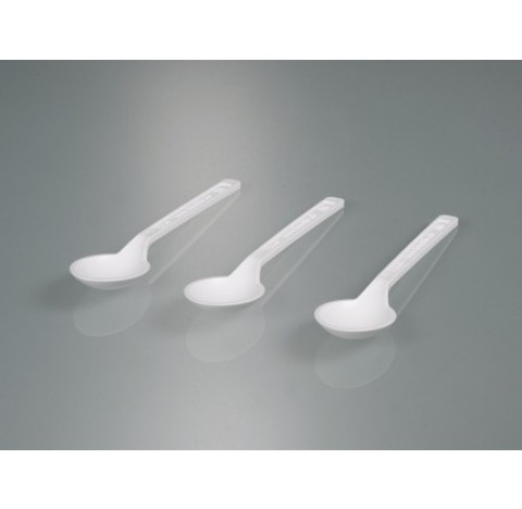 Cuilleres LaboPlast Bio, longueur 170 mm, contenance 10 ml, piece par pack 100. en polyethylene, bla