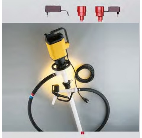 Pompe vide-fut pour acides et bases concentres profondeur d'immersion 100 mm diametre de tuyau 41 mm