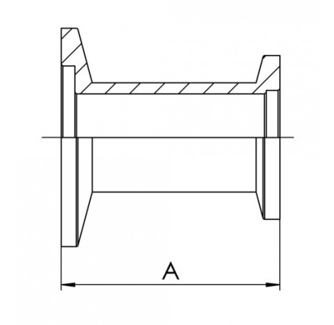 Piece de reduction, acier inoxydable, KF DN 40/25