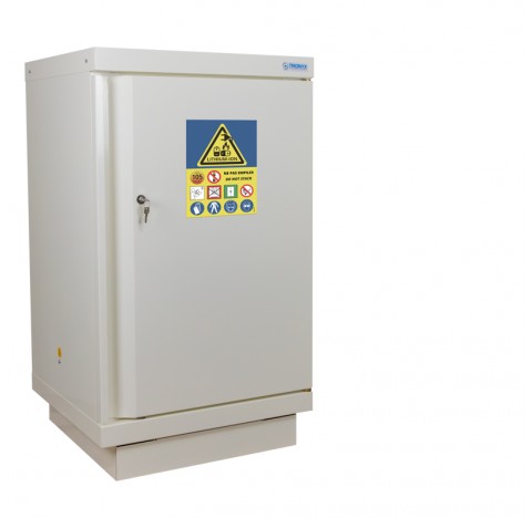 Armoire de securite 105 minutes pour le stockage des batteries au lithium-ion, armoire type comptoir