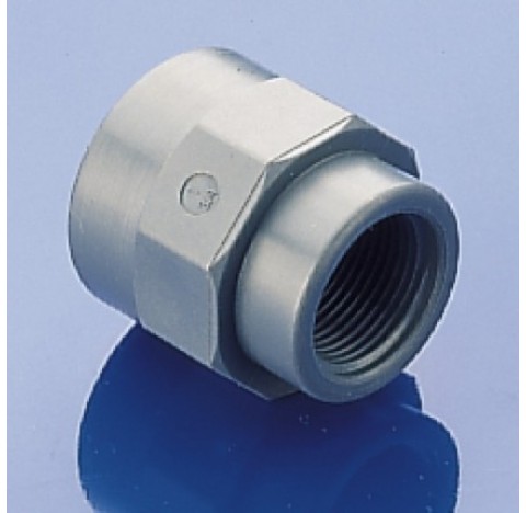 Manchon reducteur filetage interne 1/2- 3/4 diametre interne 17.5 mm en polypropylene
