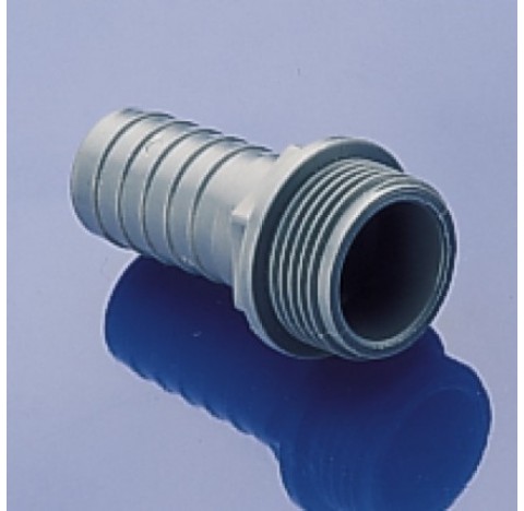 Embout de tuyau fixe diametre 16 mm avecfiletage externe 3/4 en PP diametre interne 10 mm
