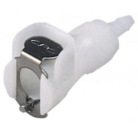 Raccord rapide pour tuyau diametre interne 6.4 mm en POM longueur 47 mm accouplement avec vanne