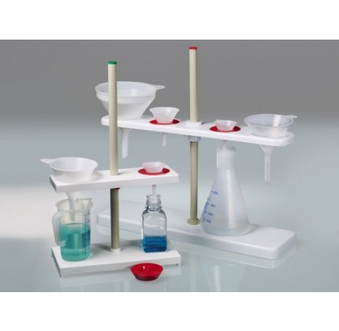 Support pour tubes a essais diametre 25mm pour 24 tubes , en polypropylene blanc