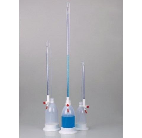 Burette de titrage automatique 25 ml avec protection contre les eclats, graduations tous les 0.1 ml 