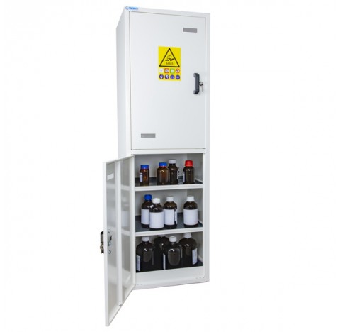 Armoire de surete multirisques modulables a compartiments dont a equipe PVC pour acides 110 Litres d
