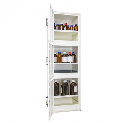 Armoire de surete multirisques modulables a compartiments dont a equipe PVC pour acides 90 Litres de