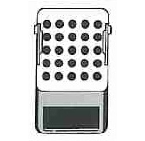 Adaptateur pour 25 x 8 - 12 ml diametre orifices 16 mm longueur 74 mm Hettich