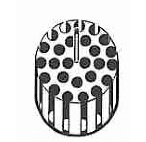 Portoir pour 26 x 4-7 ml diametre orifices 13,4 mm longueur 55 mm Hettich