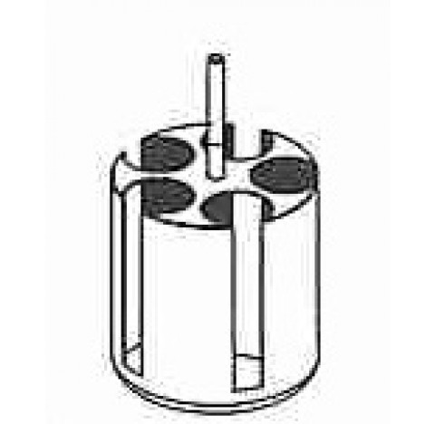 Adaptateur pour 5 x 25HET,30 ml diametre orifices 26,5 mm longueur 72 mm Hettich
