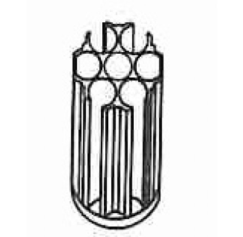 Portoir pour tube 7 x 9HET,15 ml diametre d'orifice 17,5 mm longueur 84 mm Hettich