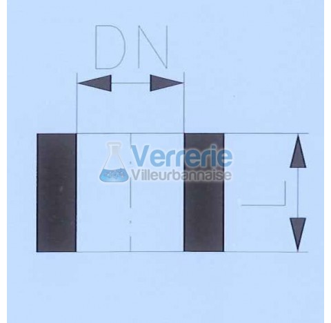 Adaptateur en verre DN80PZ/PZ Longueur 50 mm