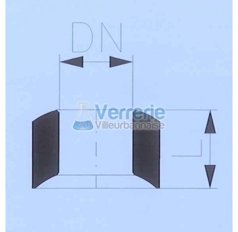 Adaptateur en verre DN25KZA/KZB Longueur 25 mm