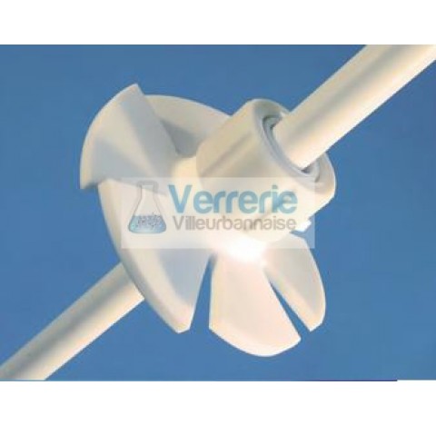 pale d'agitation turbine diametre de pale 150mm diametre de tige 16mm en PTFE