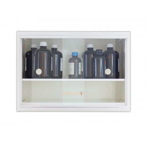 Armoire de securite sur paillasse vitree avec systeme de filtration stockage de 36 flacons de a Litr