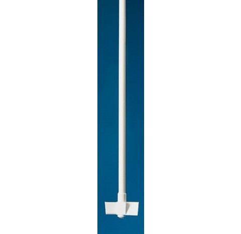 Agitateur a 2 palettes fixes PP largeur 39 mm hauteur 15 mm tige: Diam 8 mm long 350 mm recouvert de