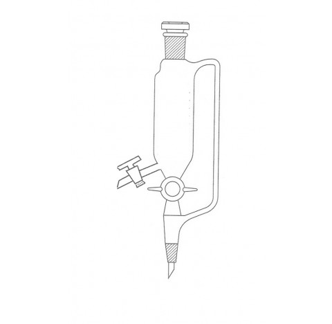 Ampoule a distillation pour solvant anhydre 500 ml avec 29/32 avec robinet 2,5 mm cle PTFE bouchon p