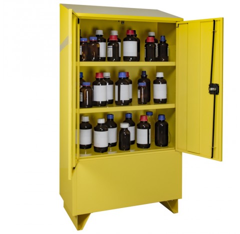 Armoire de securite a extincteur pour produit inflammables  dimensions exterieures a 1500X800X400mm 