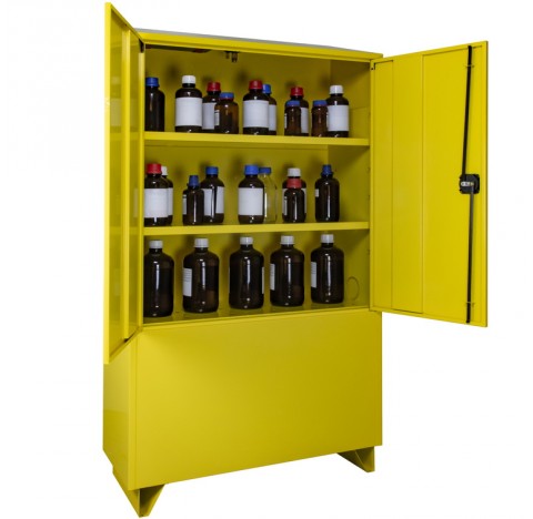 Armoire de securite a extincteur pour produit inflammables  dimensions exterieures a 1800X1000X400mm