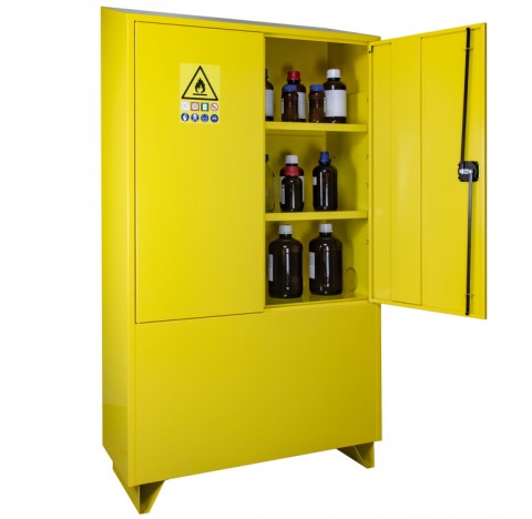 Armoire de securite sans extincteur pour produit inflammables  dimensions exterieures a 1800X1000X40