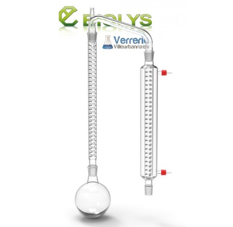 Ensemble a eau distiller 250 ml en 19/26 compose de : un ballon 250 ml , une colonne vigreux longueu