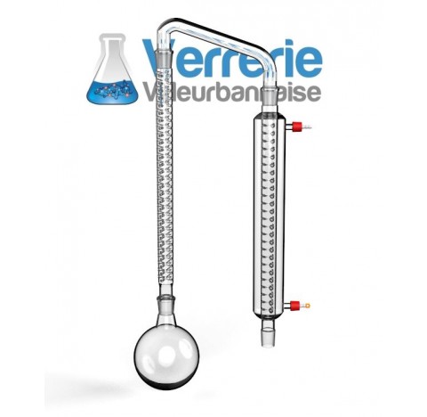Ensemble a eau distiller 250 ml en 19/26 compose de : un ballon 250 ml , une colonne vigreux longueu