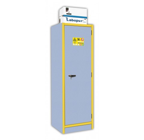 Armoire de securite 30 mn a ventilation filtrante 130 litres, une porte pleine, dimensions exterieur