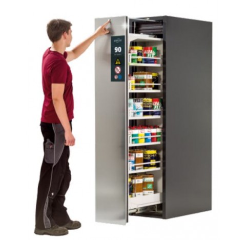 Amoire de securite V-MOVE 90 Pack d'equipement interieur  -  equipee avec 4 x etagere, 1 x caillebot