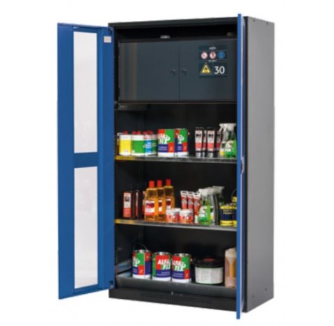 Armoires de securite CS-CLASSIC-F Pack d'equipement interieur  -  equipee avec 2 x etagere, 1 x bac 