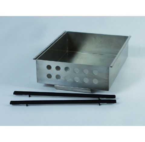 Bac pour dessicateur en inox rail en PA dimensions 235x80x320 mm , volume 1,5 litres , 12 kg de char