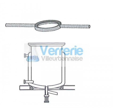 Bague de support pour des recipients de grande capacite pour bride DN 200