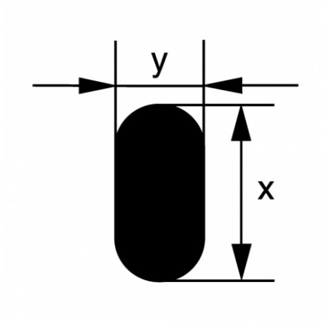 Baguette de verre plate 14 +/- 0,5 x 6,3 +/- 0,5 mm longueur 1500 mm