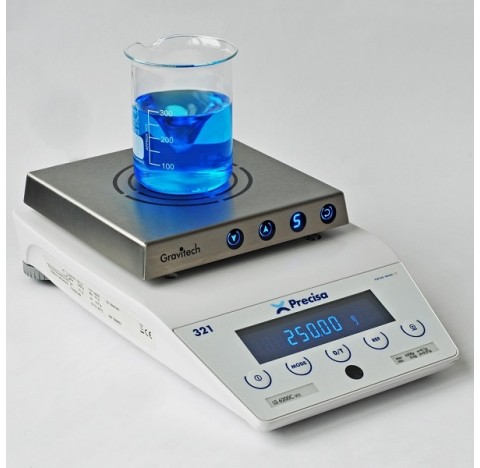 balance avec agitation modele LS6200C-SB, Precisa, portee 6200g, precision 0,01g , classe II dimensi