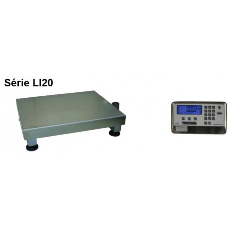 balance serie Li20 modele LI1500GS en metrologie legale, Precisa, portee 1500000gr, precision 500g ,