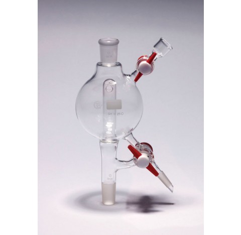 Ballon a distillation pour solvant anhydre 1 litre rodages 29/32 , robinet 2,5 mm cle PTFE rodage ma