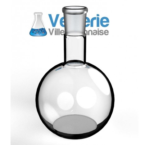 Ballon fond plat 500 ml rodage 24/29 col long 70 mm en verre borosilicate