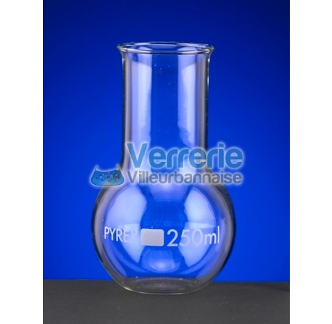 Ballon 1000ml col large fond rond verre Pyrex Dim. Haut : 200mm diam : 131 mm diam int du col 47mm