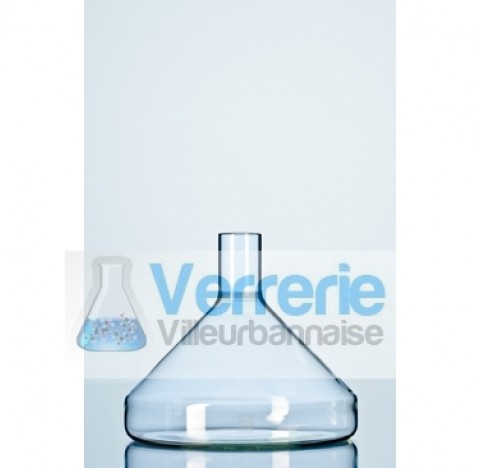 Ballon a cultures d'apres Fernbach, forme conique, a col droit pour capuchon en metal, 1800 ml Vendu