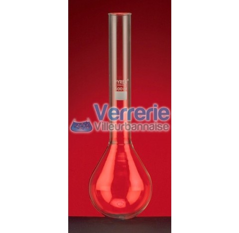 Ballon Kjeldhal 100 ml fond rond verre Pyrex Dim. Haut : 240mm diam : 58mm diam int du col : 18mm