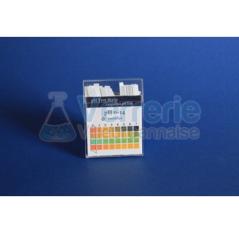 languettes indicatrices pH 0,5-5,0 Dim. : 0,5 pHmm Cdt et prix par 100