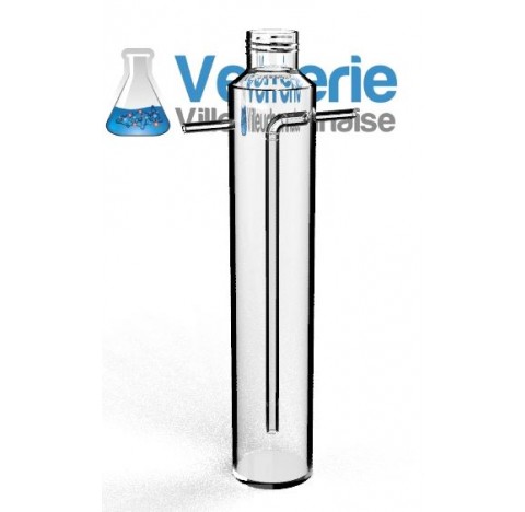 Barbotteur avec tube plongeant diamètre 8 mm, verre borosilicate