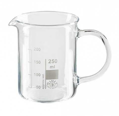Becher 250 ml forme basse avec anse verre Pyrex Dim. Haut: 95 mm diam ext 70 mm